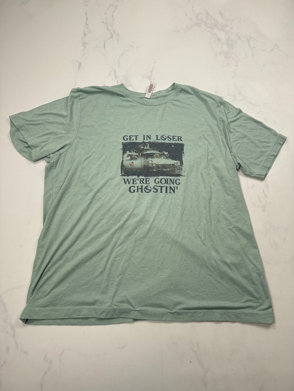 Bella+Canvas Get In Loser We're Going Ghostin' Graphic Tee Mint - Mens 2XL